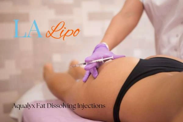 Woman having fat dissolving injections North Kensington on thighs