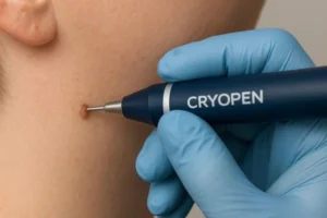 Person receiving skin tag removal North Kensington